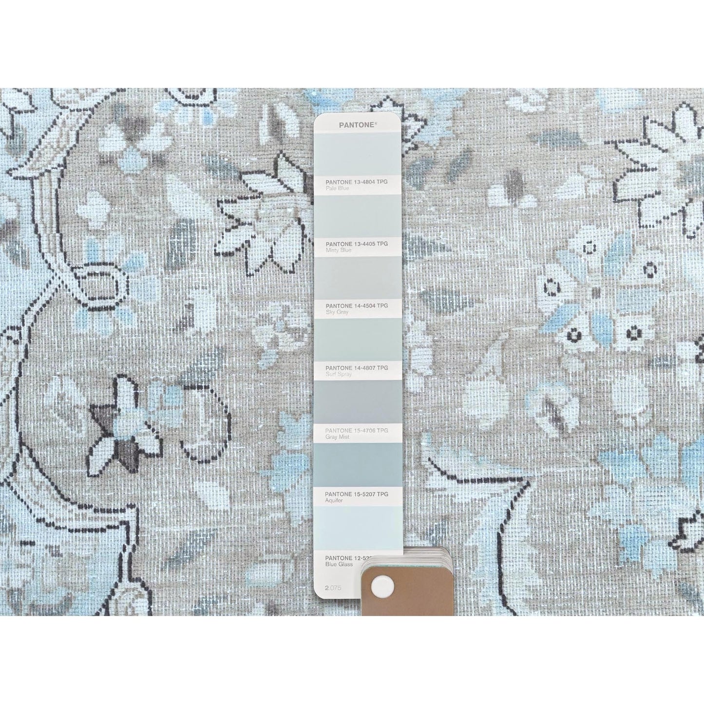 7'6"X10'10" Old Farsian Hand Knotted Wool Shabby Chic Distressed Look Rug
