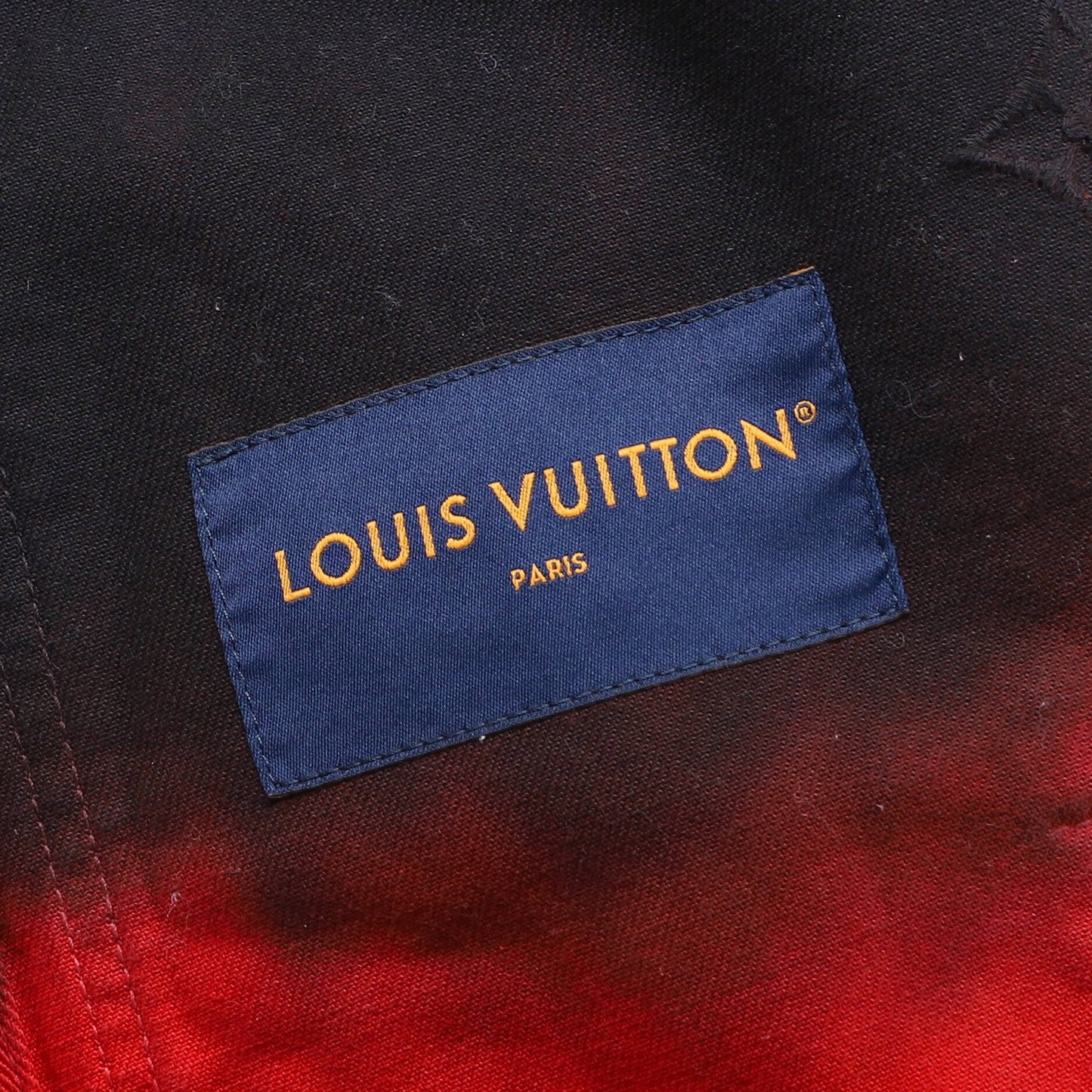 Louis Vuitton Men'S Monogram Ombre Button Up Jacket Embroidered Denim