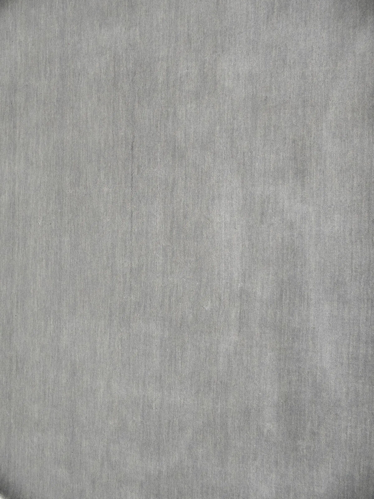 Gray Solid Hand-Loomed 6X6 Gabbeh Wool Round Rug