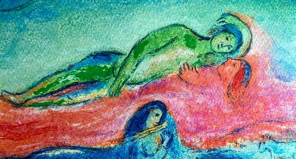 Marc Chagall Lithograph Coa Original Hand