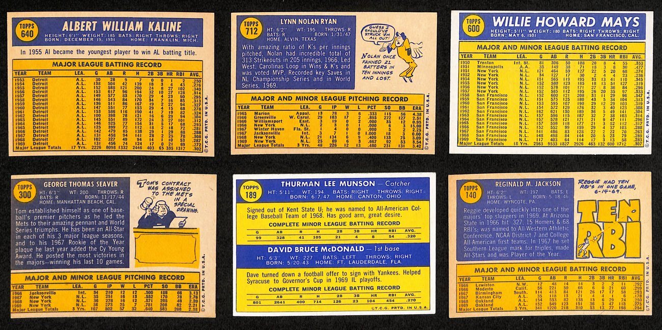 1970 Topps Baseball Card Complete Set (1-720)