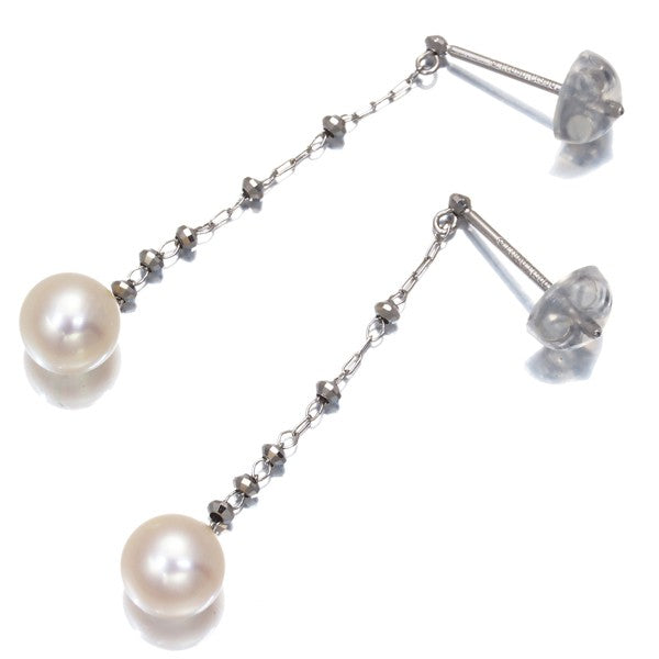 Vendome Earrings Akoya Pearl Pearl 6.0Mm Chain