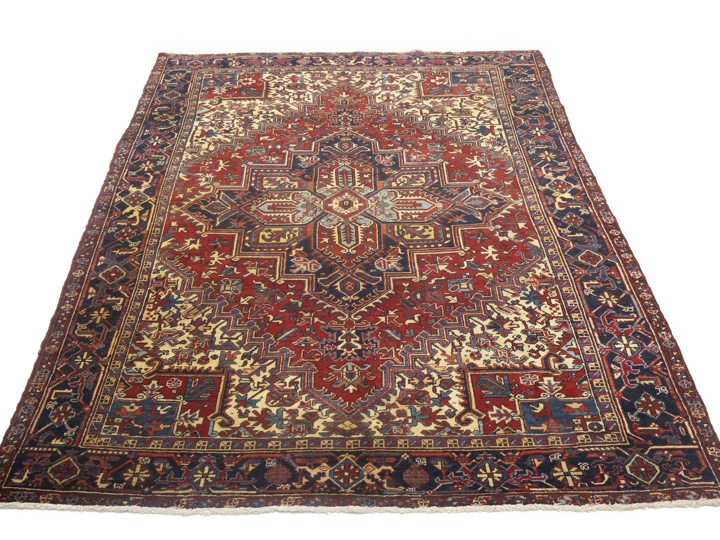 8X11 Ft Handmade Vintage Oriental Rug Red Floral
