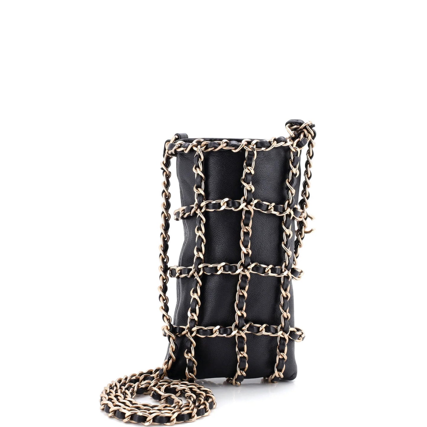 Chanel Tech Me Out Clutch With Chain Lambskin