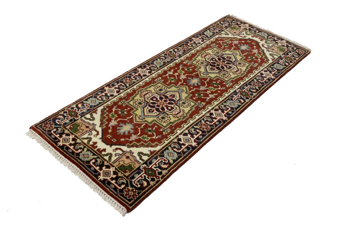 Geometric Heriz Serapi Oriental Rug Farmho Foyer