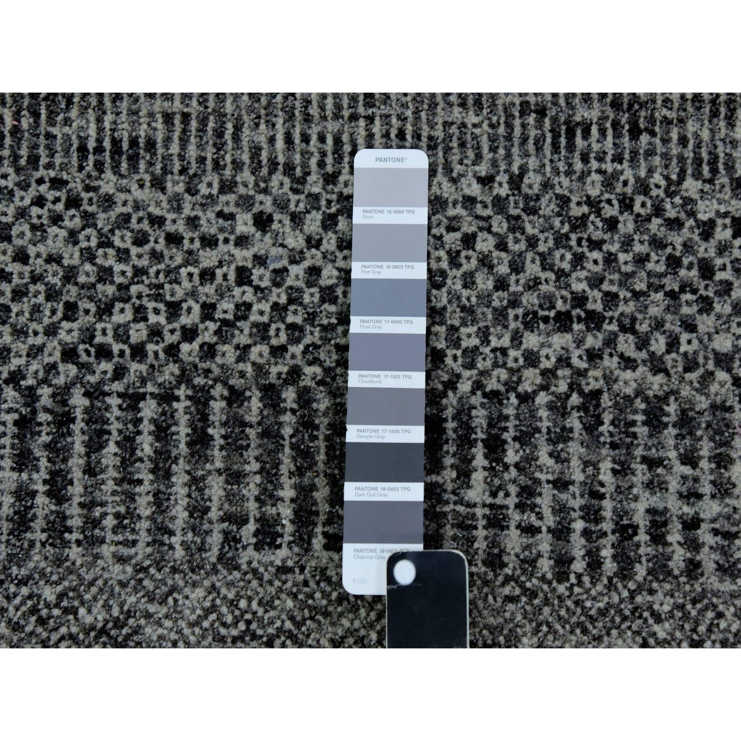 2'5"X32'3" Gray Hand Knotted Undyed Wool Grass Design Xl Runner Rug