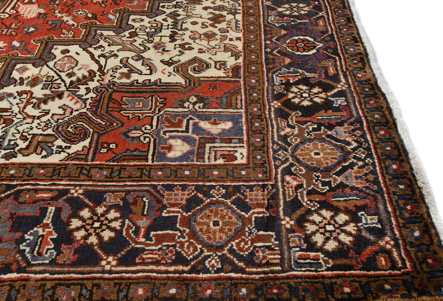 Handmade Serapi Heriz Oriental Rug 7X9 Ft Vintage