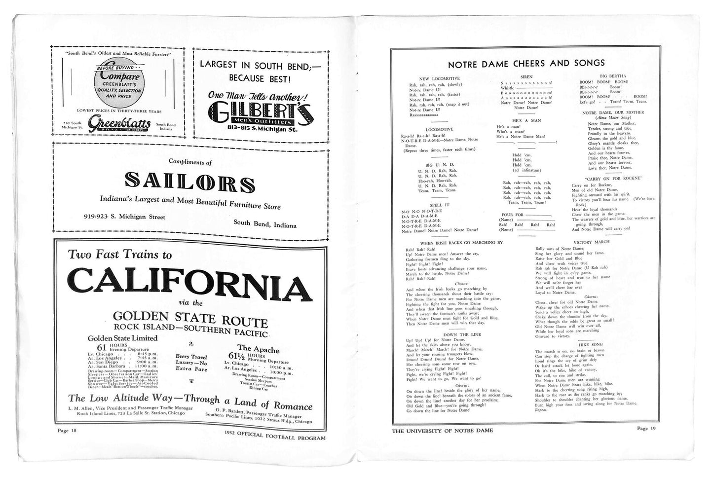 10/15/1932 Drake Vs. Notre Dame College Program