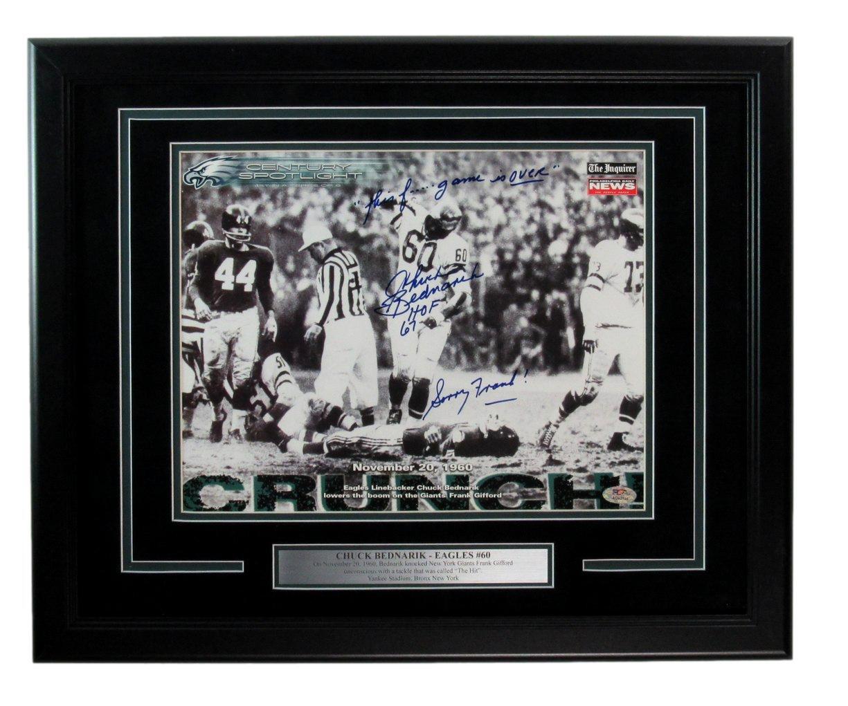 Chuck Bednarik Eagles "Knock Out" Signed 11X14
