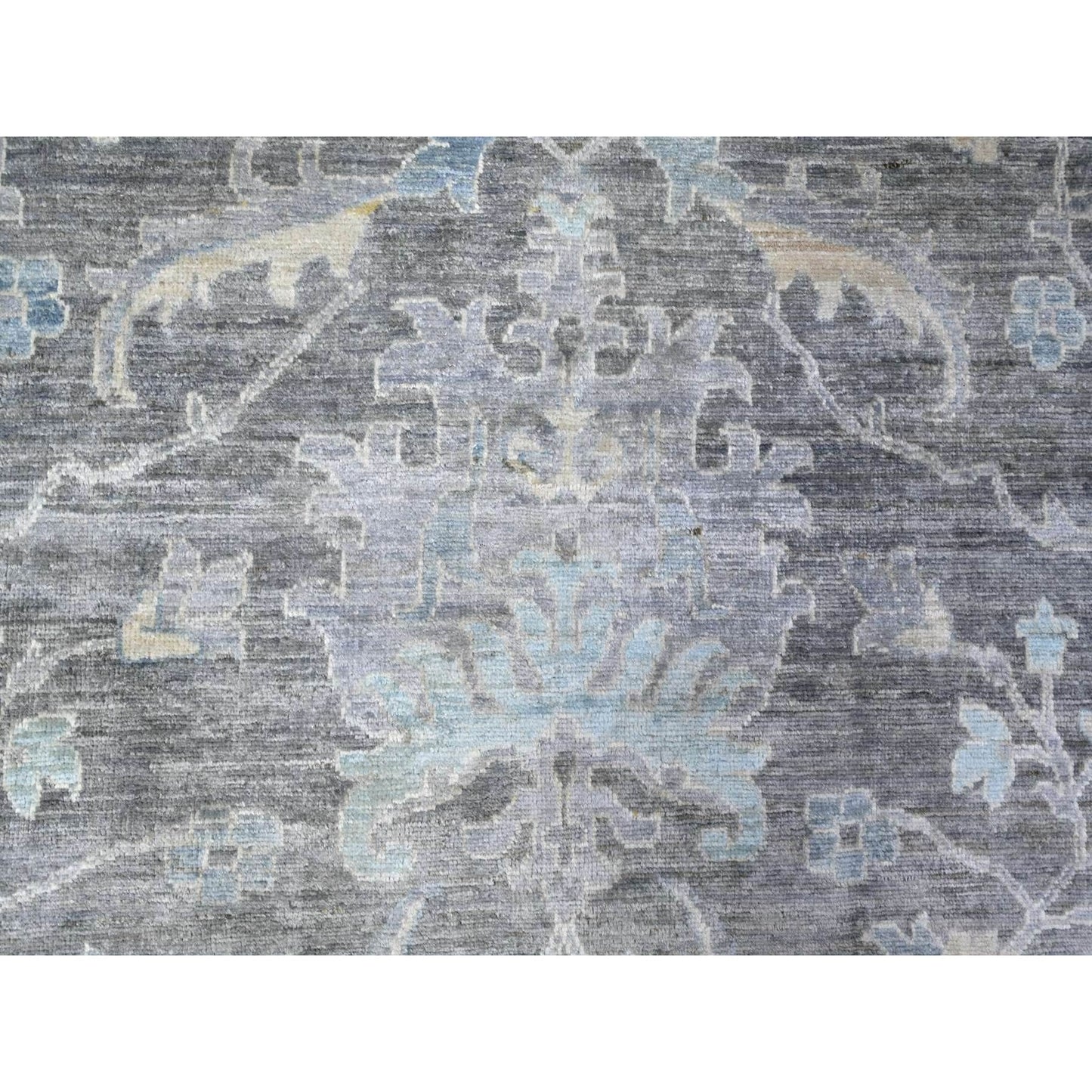 10'X13'6" Kendall Charcoal Gray Peshawar Mahal Design Hand Knotted Rug
