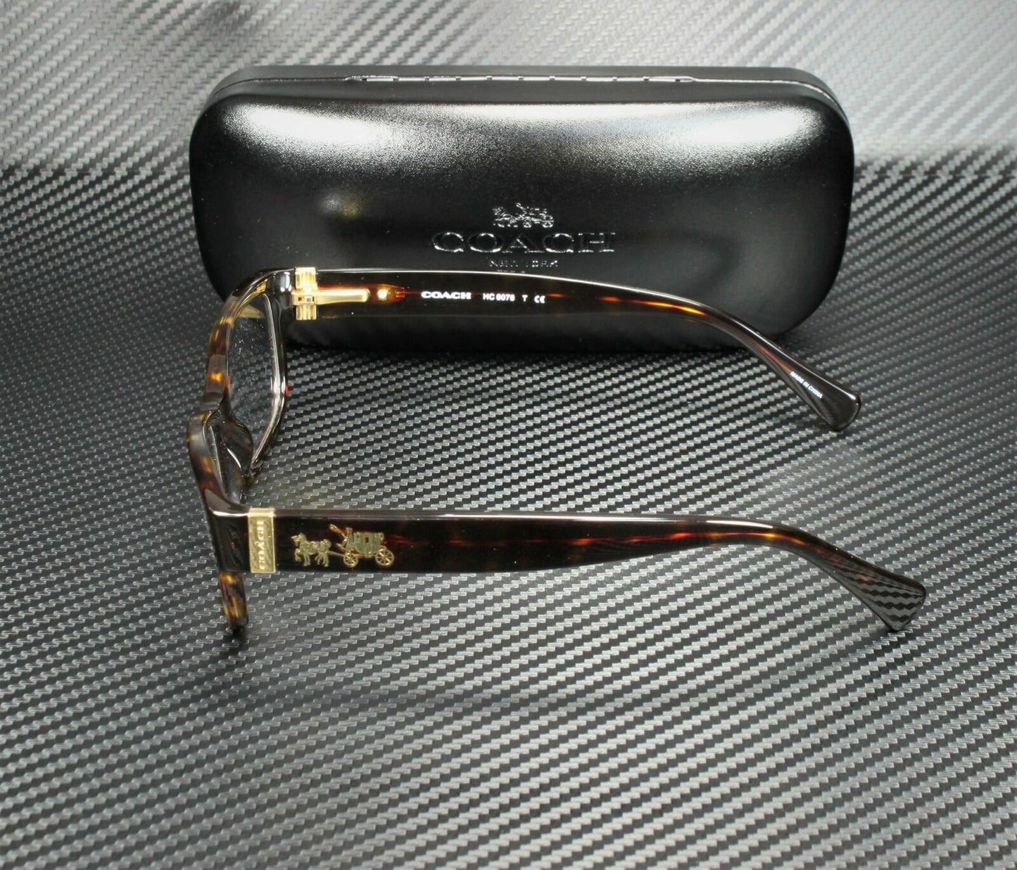 Coach Hc6078 5120 Dark Tortoise Rectangle Women'S
