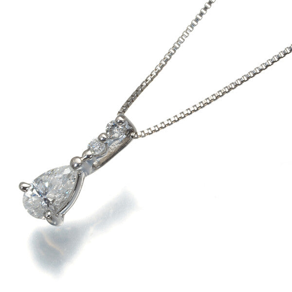 Pear-Shaped Diamond 0.32Ct Necklace 900 850 Platinum