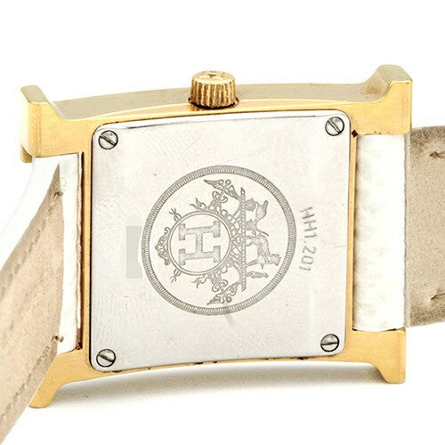 Hermes H Watch Hh1.201 Gp Red Dial Quartz