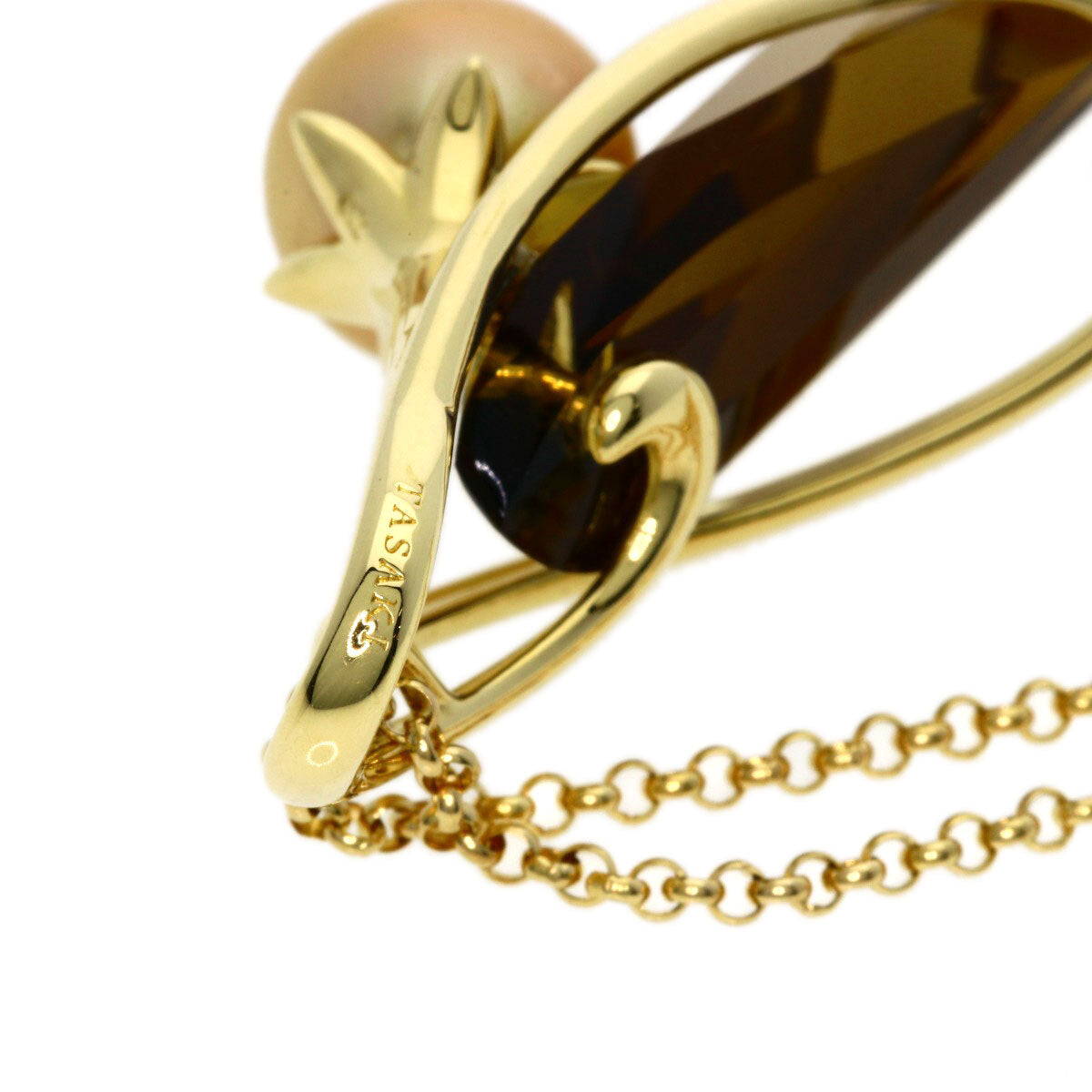 TASAKI Necklace Pearl Pearl Quartz K18 Yellow