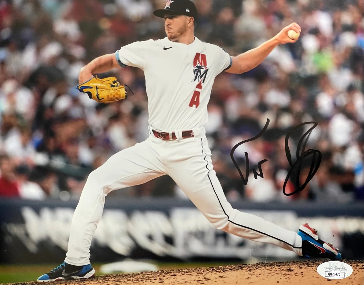 Trevor Rogers Autographed 8X10 Baseball Photo (Jsa)