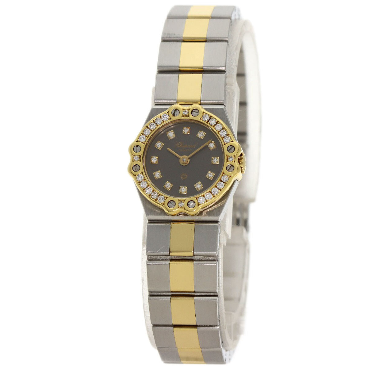 Chopard St. Moritz 12P Diamond Watches 25/8067-11 Stainless Steel/Stainless ...