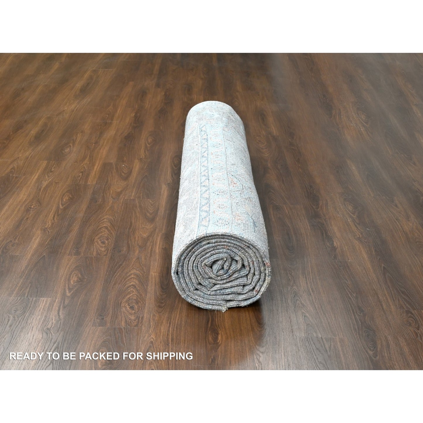 12'X17'9" Harbor Gray Hand Knotted Supple Oushak Wool Oversized Rug