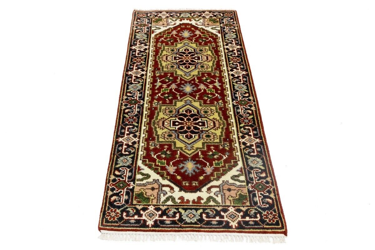 Geometric Heriz Serapi Oriental Rug Farmho Foyer