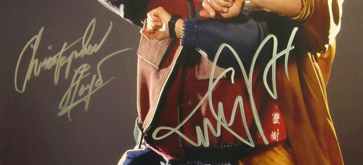 Michael J Fox/Christopher Lloyd Sign/Auto 16X20