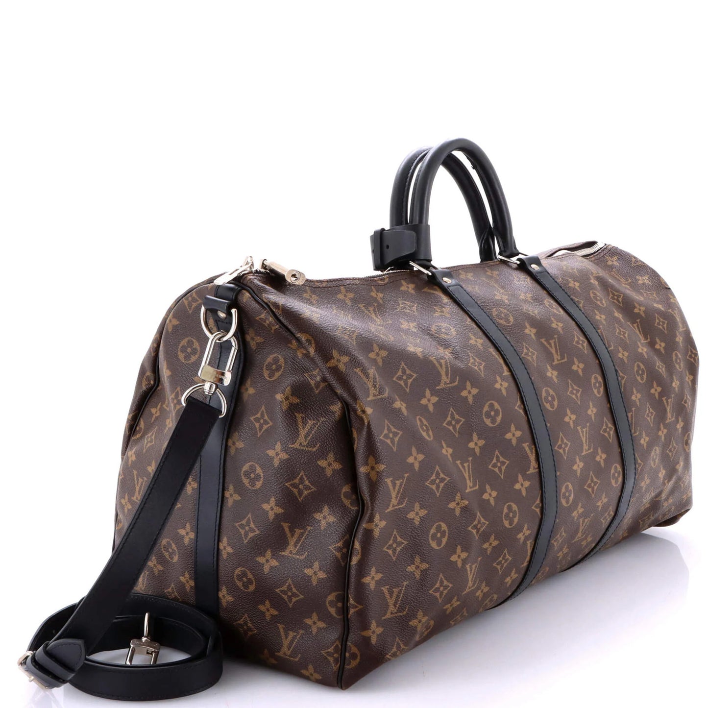 Louis Vuitton Keepall Bandouliere Bag Macassar Monogram Canvas 55