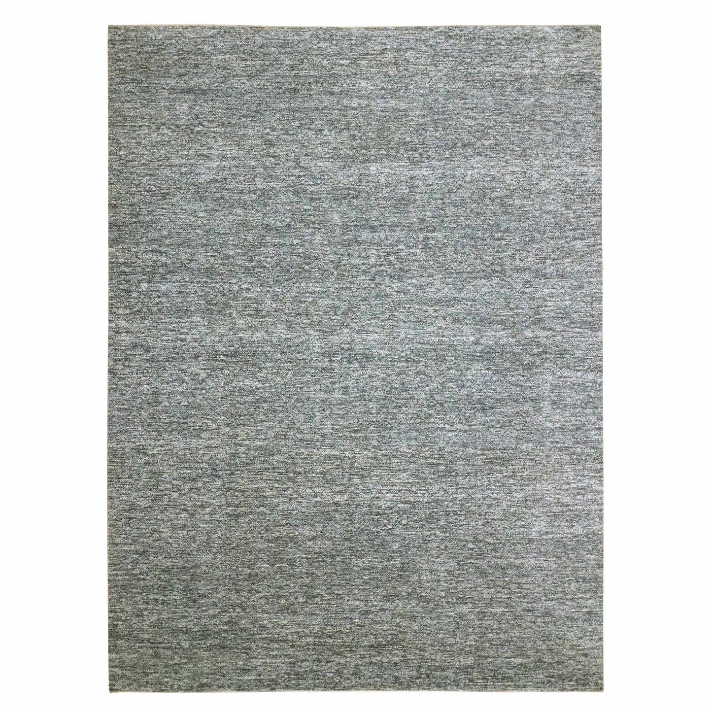 9'X12'1" Nickel Gray Kohinoor Herat Design Pure Wool Hand Knotted Rug