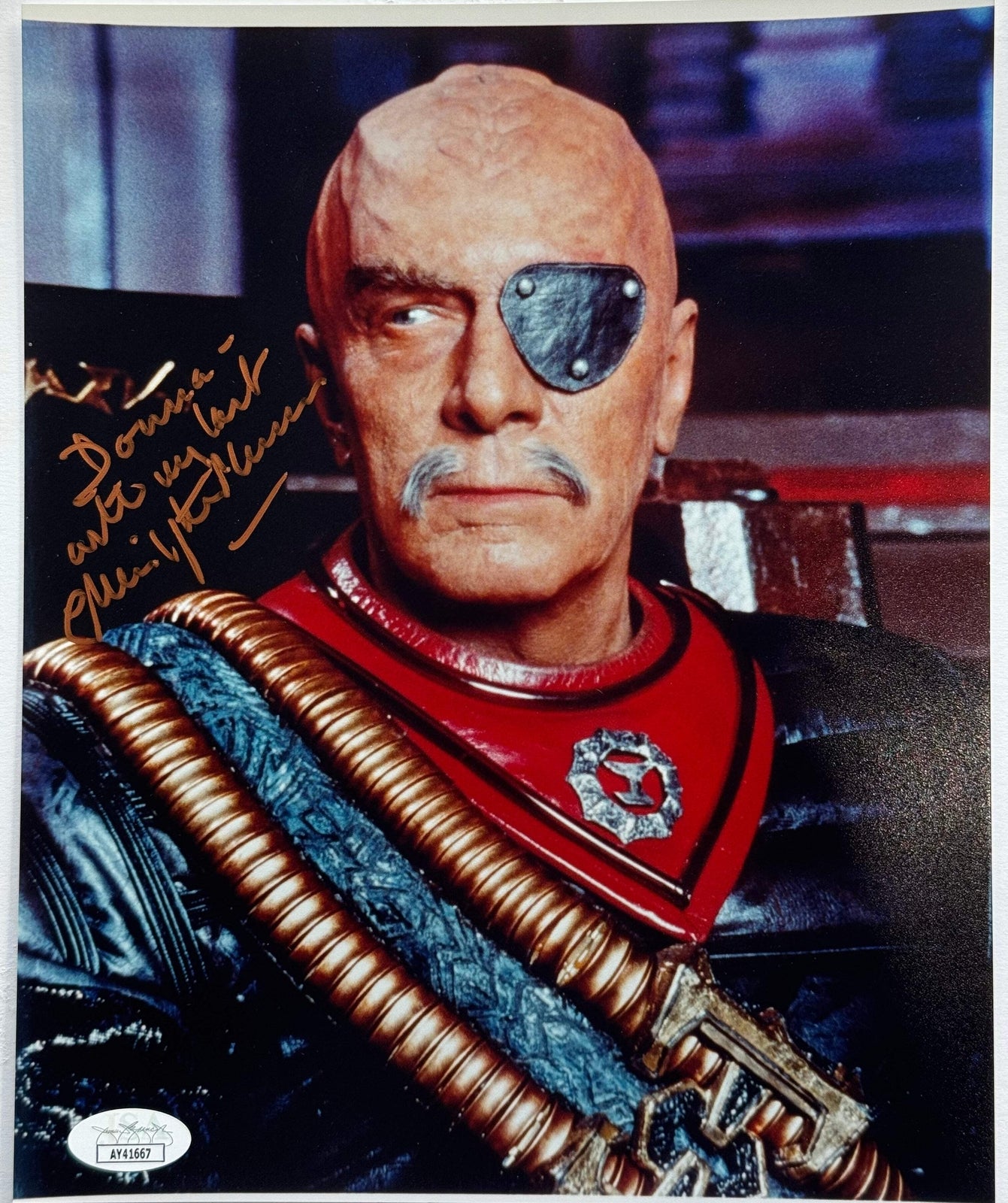 Christopher Plummer Autographed 8X10 Photo Star Trek Vi'S General Chang (Jsa)
