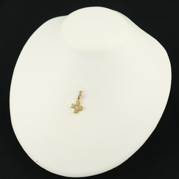 Cartier Pendant Diamond Cross Charm 18K 750