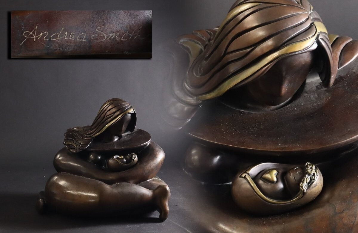 Andrea J Smith "Mother And Child" Bronze