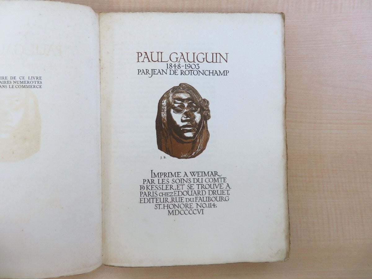 Jean De Rotonchamp Paul Gauguin 1848-1903 1906 Limited Edition France