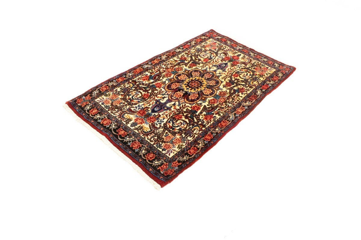 3X5 Ft Vintage Oriental Rug Floral Tribal Design