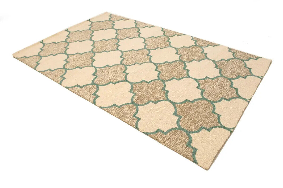 Multicolored Trellis Design 5X8 Hand-Tufted
