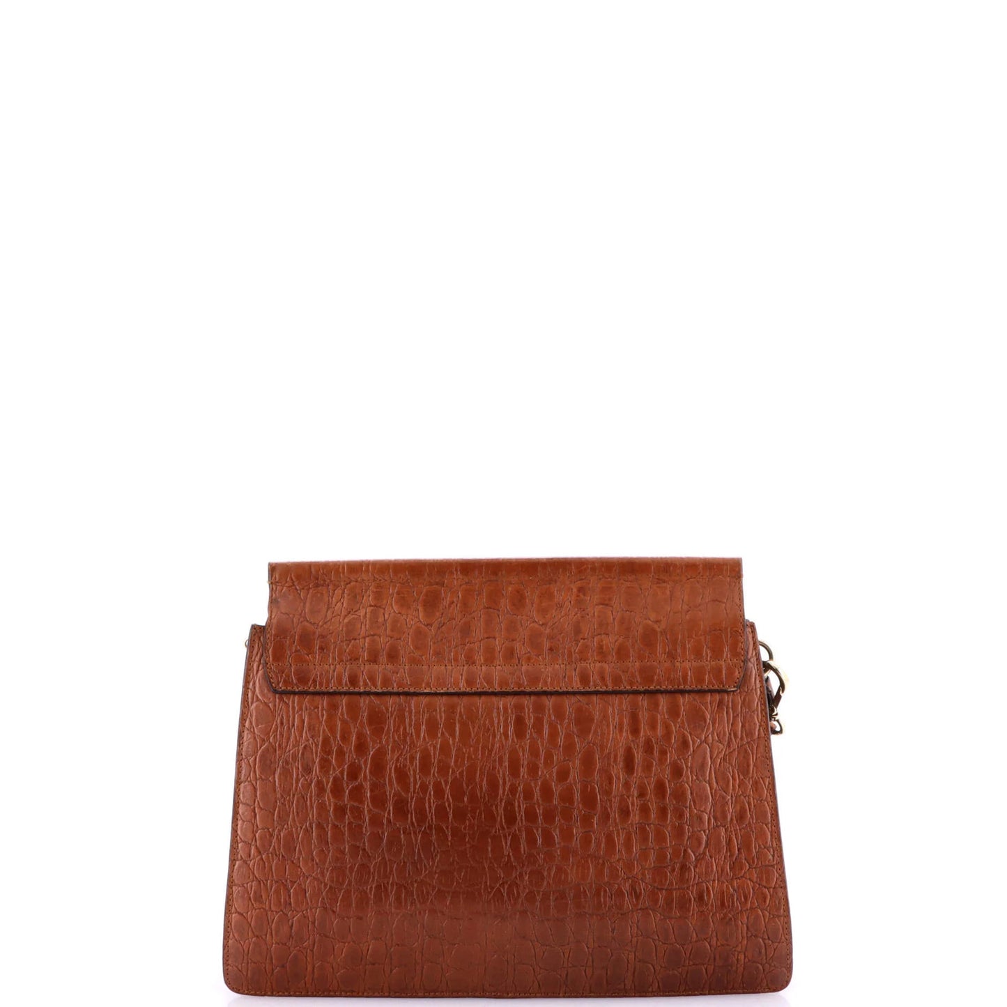 Chloe Faye Shoulder Bag Crocodile Embossed Leather Medium