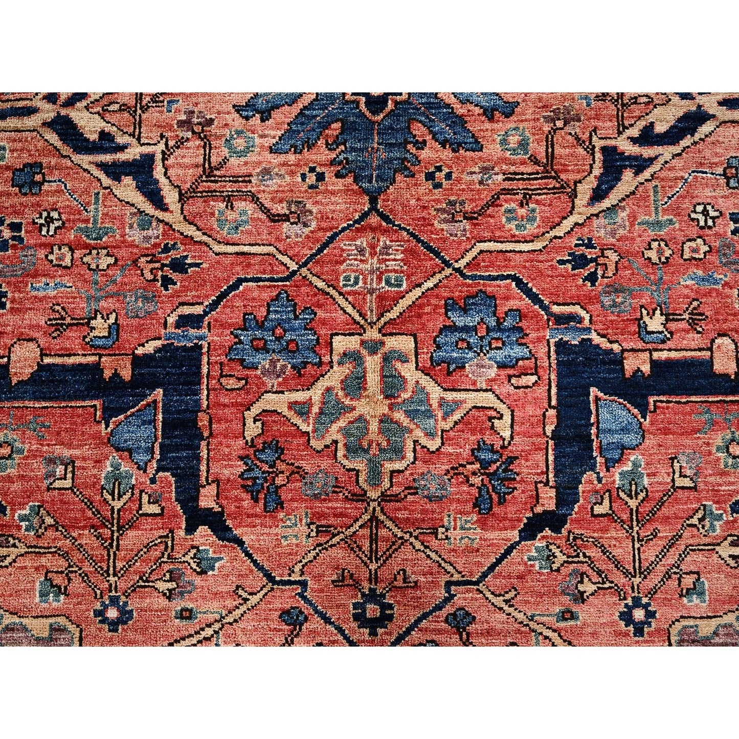 10'1"X13'10" Red Aryana Grade Bijar Garus Design All Wool Hand Knotted Rug