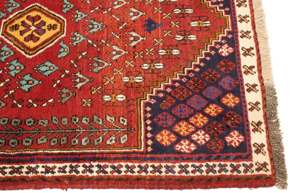 Hand-Knotted Tribal Small Rug Farmho Oriental