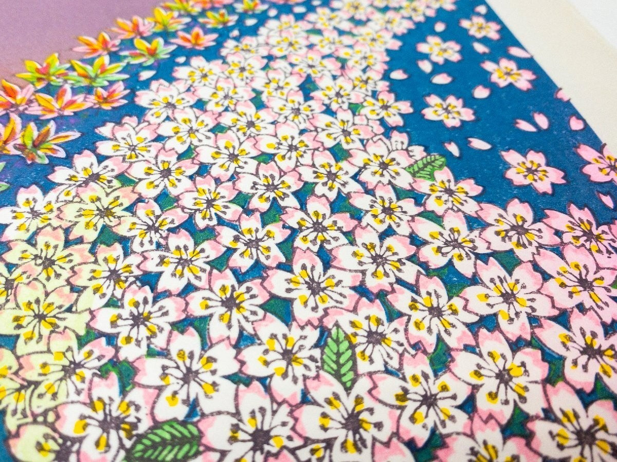 Munenori Makino Flower Calendar 2011 Japanese Woodblock Print Ed 100 Signed