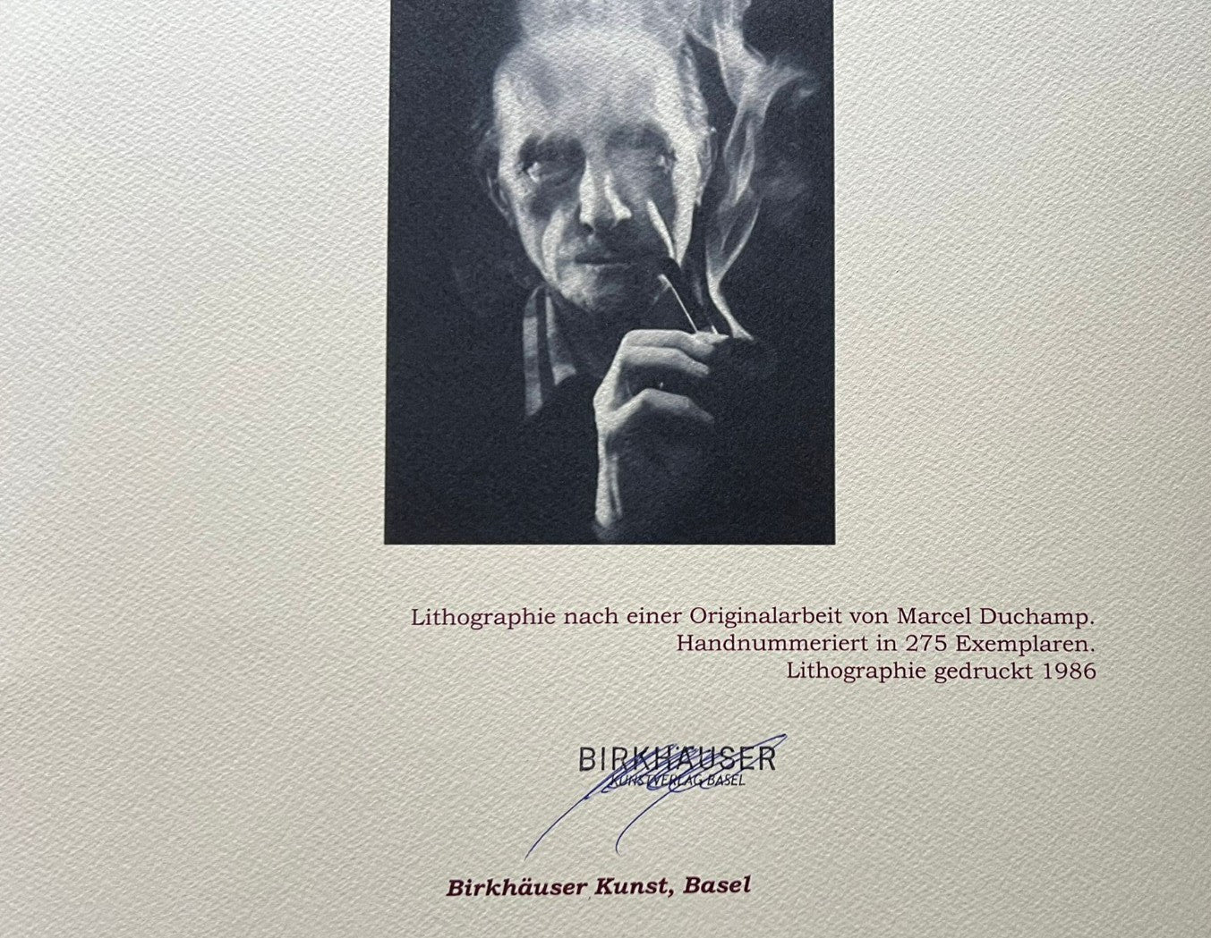 Marcel Duchamp Lithograph Coa Signed In Pen Numbered In Pencil Crayon 275 Es