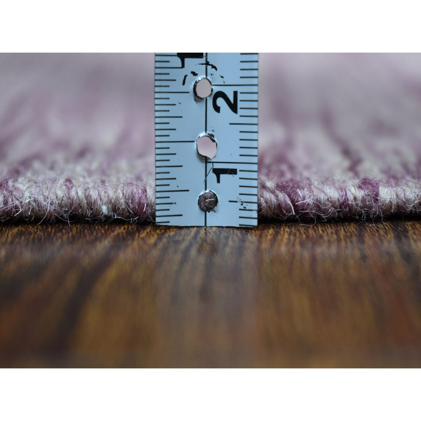 2'8"X10' Lavender Reversible Kilim Pure Wool Hand Woven Runner Rug