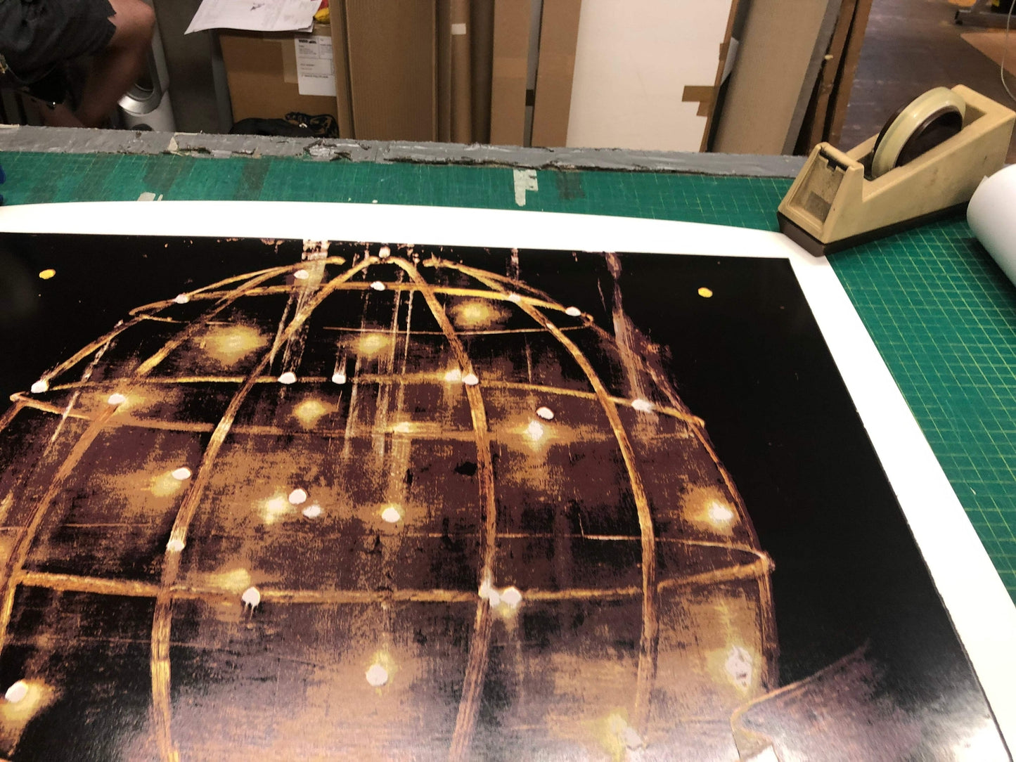 Ross Bleckner Sphere And Moulding Signed "
