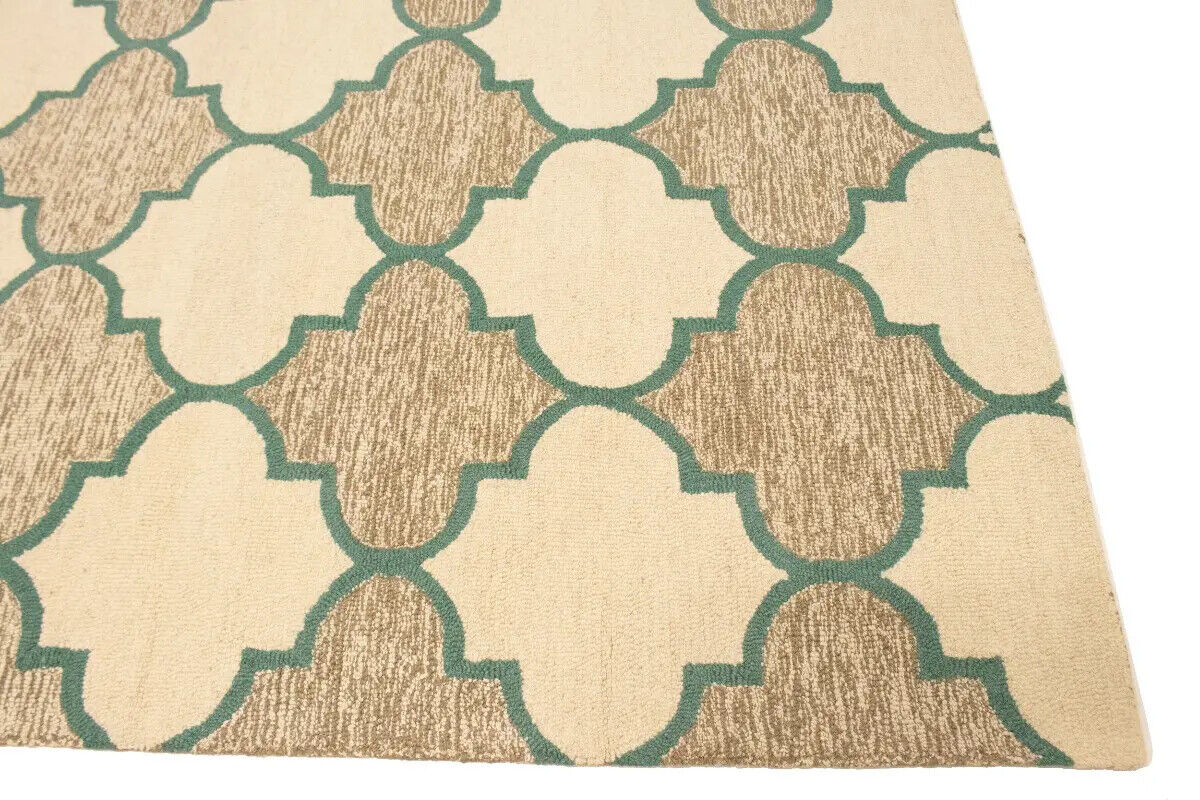 Multicolored Trellis Design 5X8 Hand-Tufted