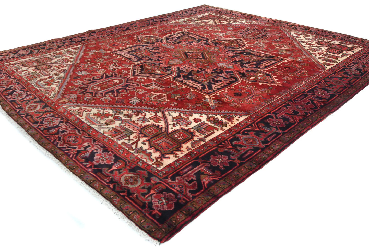 Vintage Serapi Handmade Oriental Rug Classic