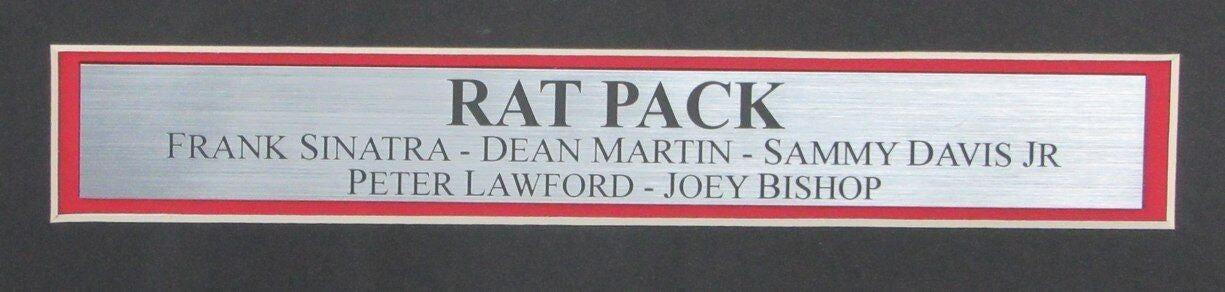 Rat Pack Sinatra/Martin/Davis/Lawford/Bishop Unsigned 11X14 Photo Framed 165822
