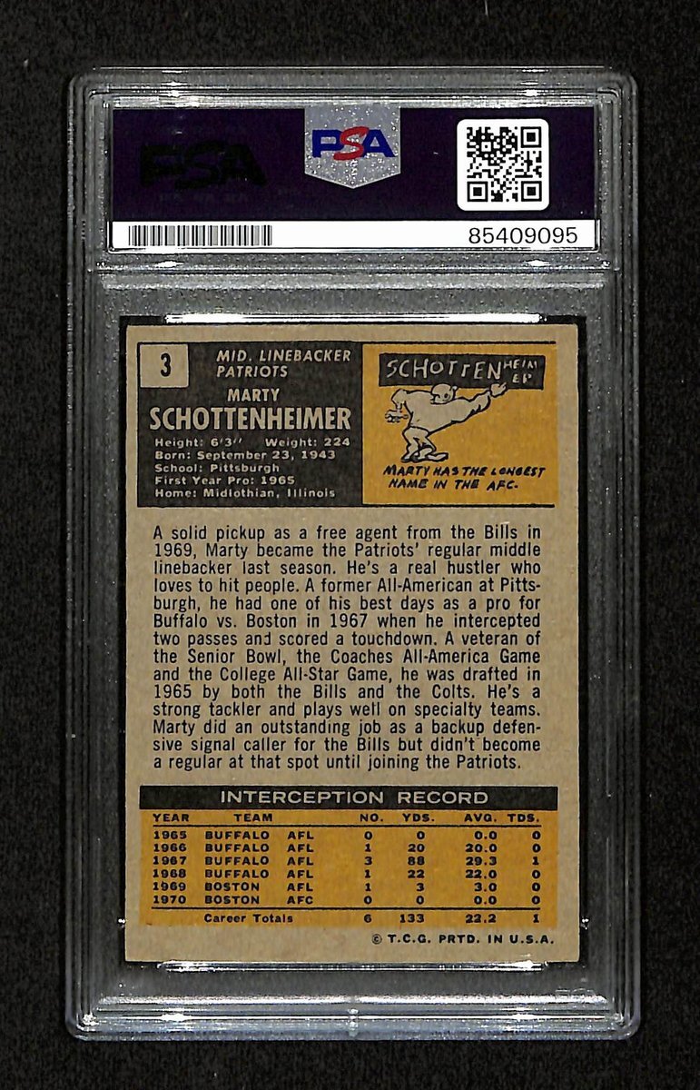 Marty Schottenheimer Signed/Auto 1971 Topps Rc