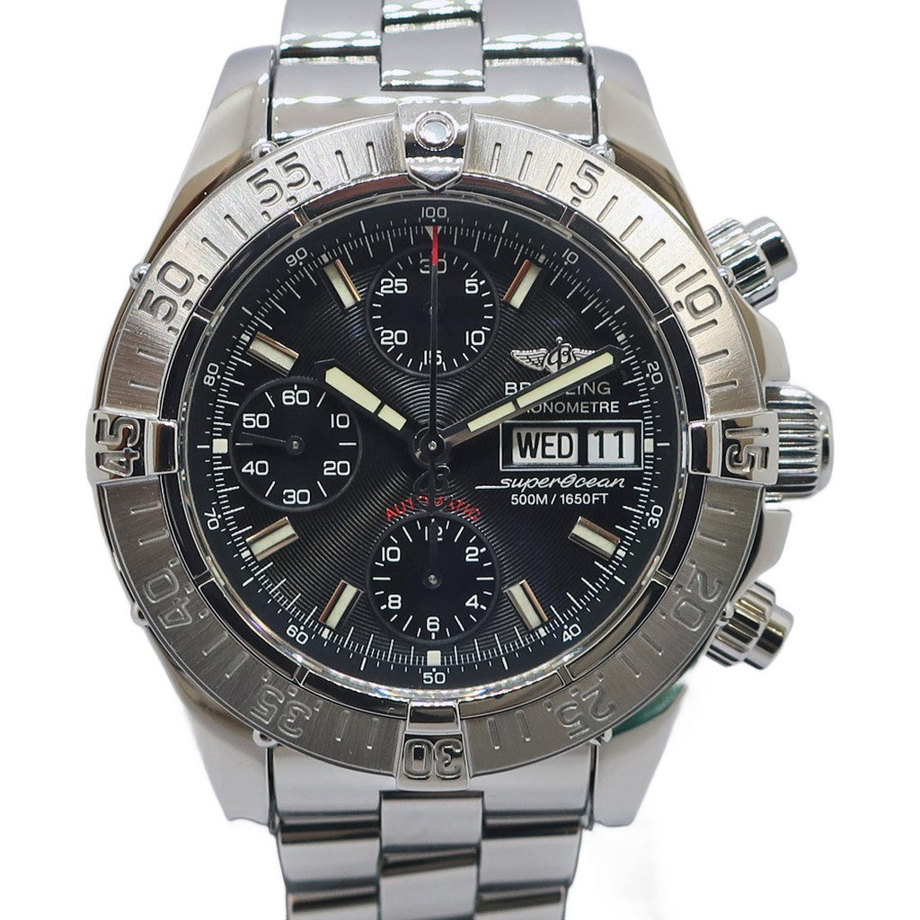 Breitling Chrono Super Ocean A111Bjlprs Black Men'S Used Watch #61123
