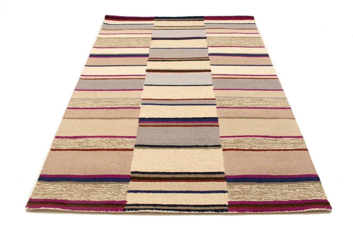 5X8 Ft Modern Hand-Tufted Rug Multicolored