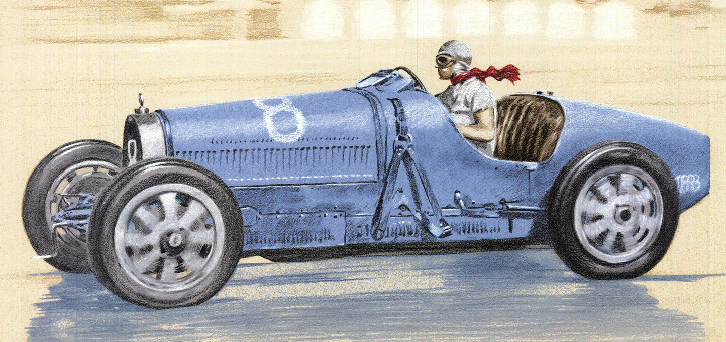 Xavier La Victoire Bugatti-Helle Nice Signed " Lithograph Cont