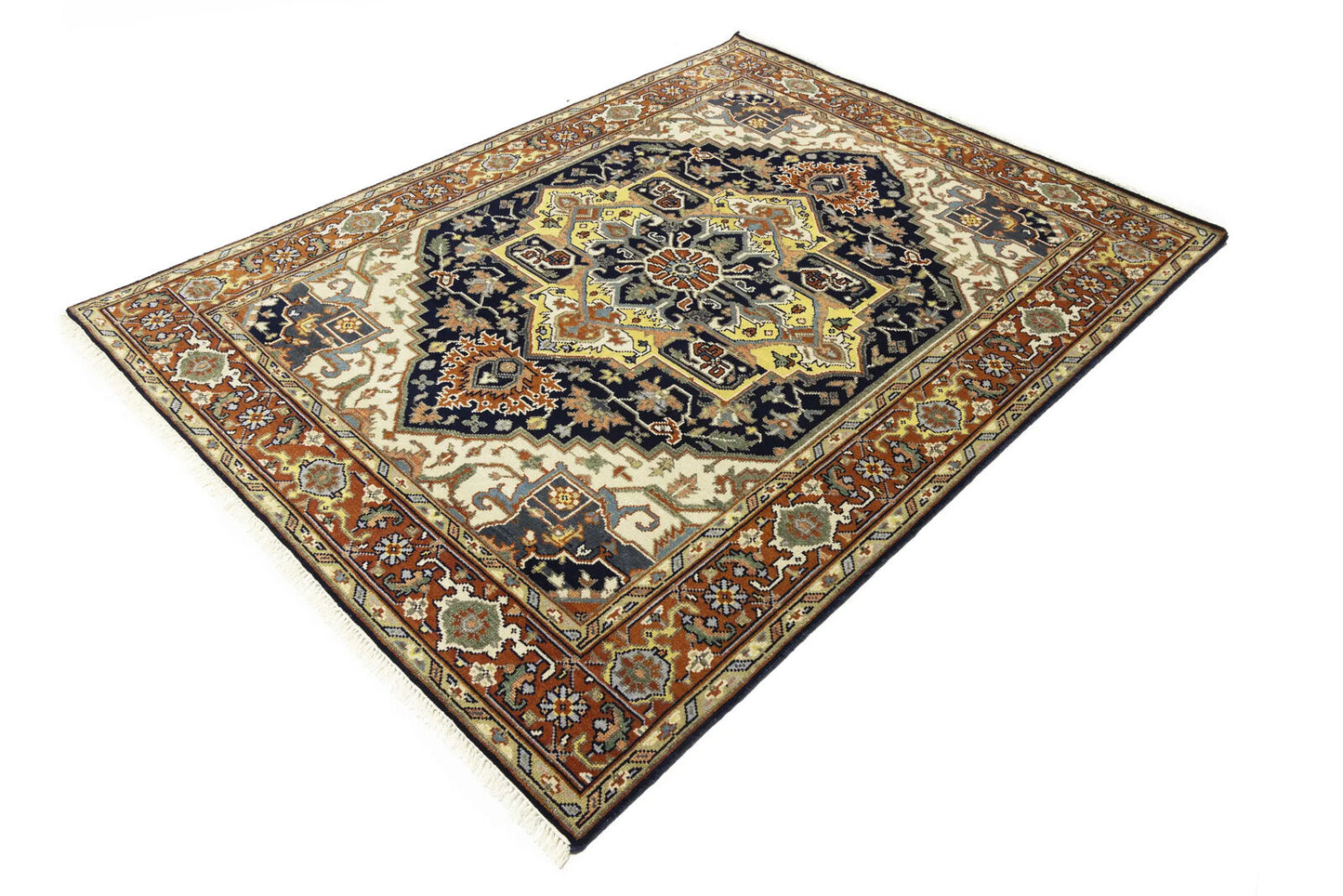 8X10 ft Handmade Serapi Oriental Rug Floral Boho