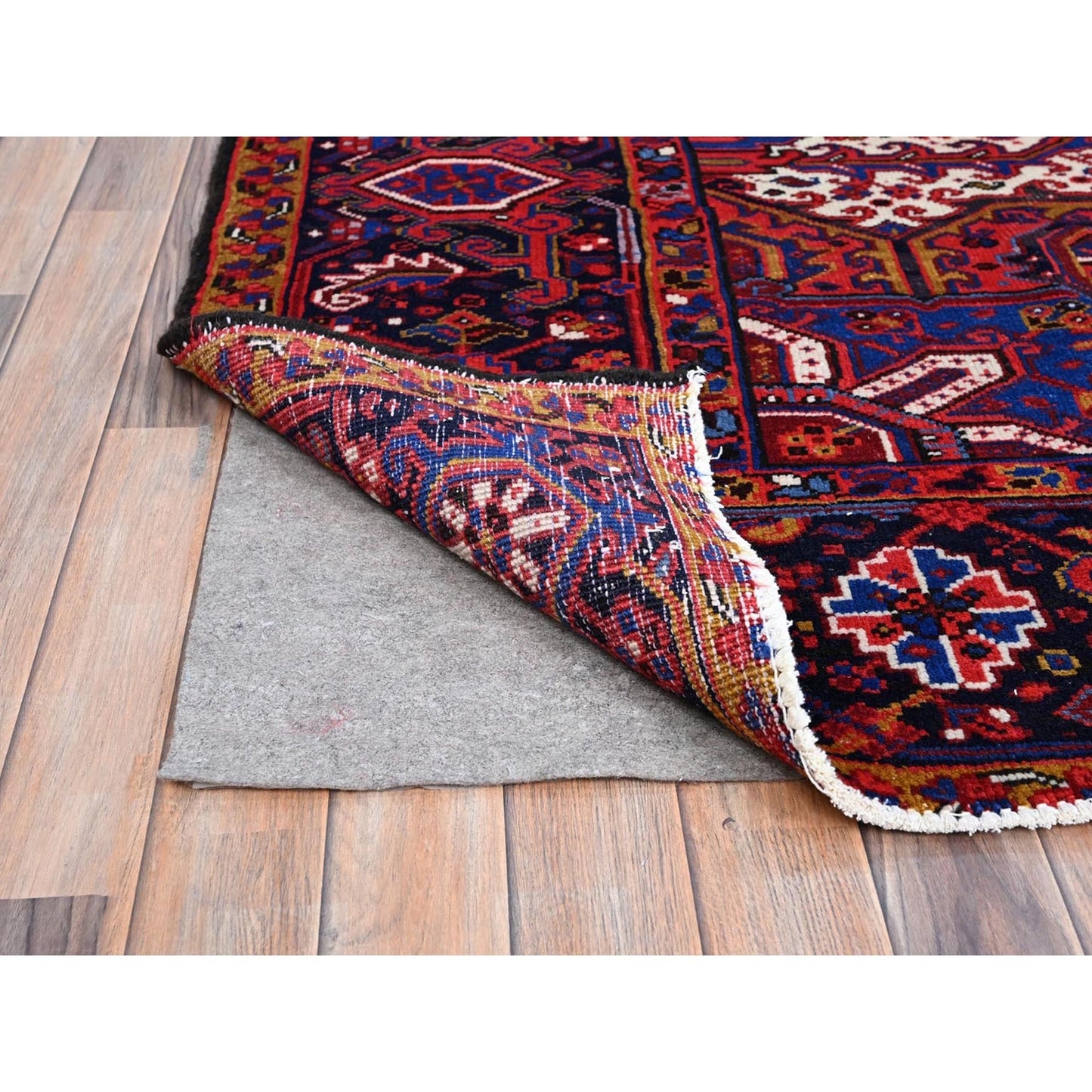 10'X12'9" Goji Berry Red 100% Wool Tribal Weaving Vintage Oriental Rug