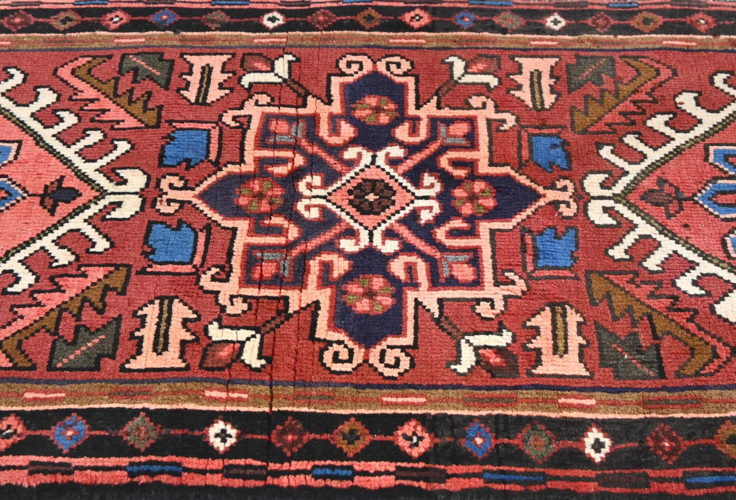 Vintage Tribal Geometric Runner Rug 2X7 Ft Red