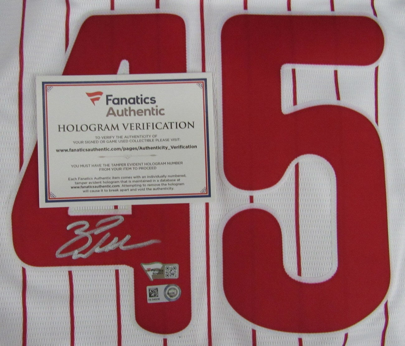 Zack Wheeler Autographed White Nike Authentic