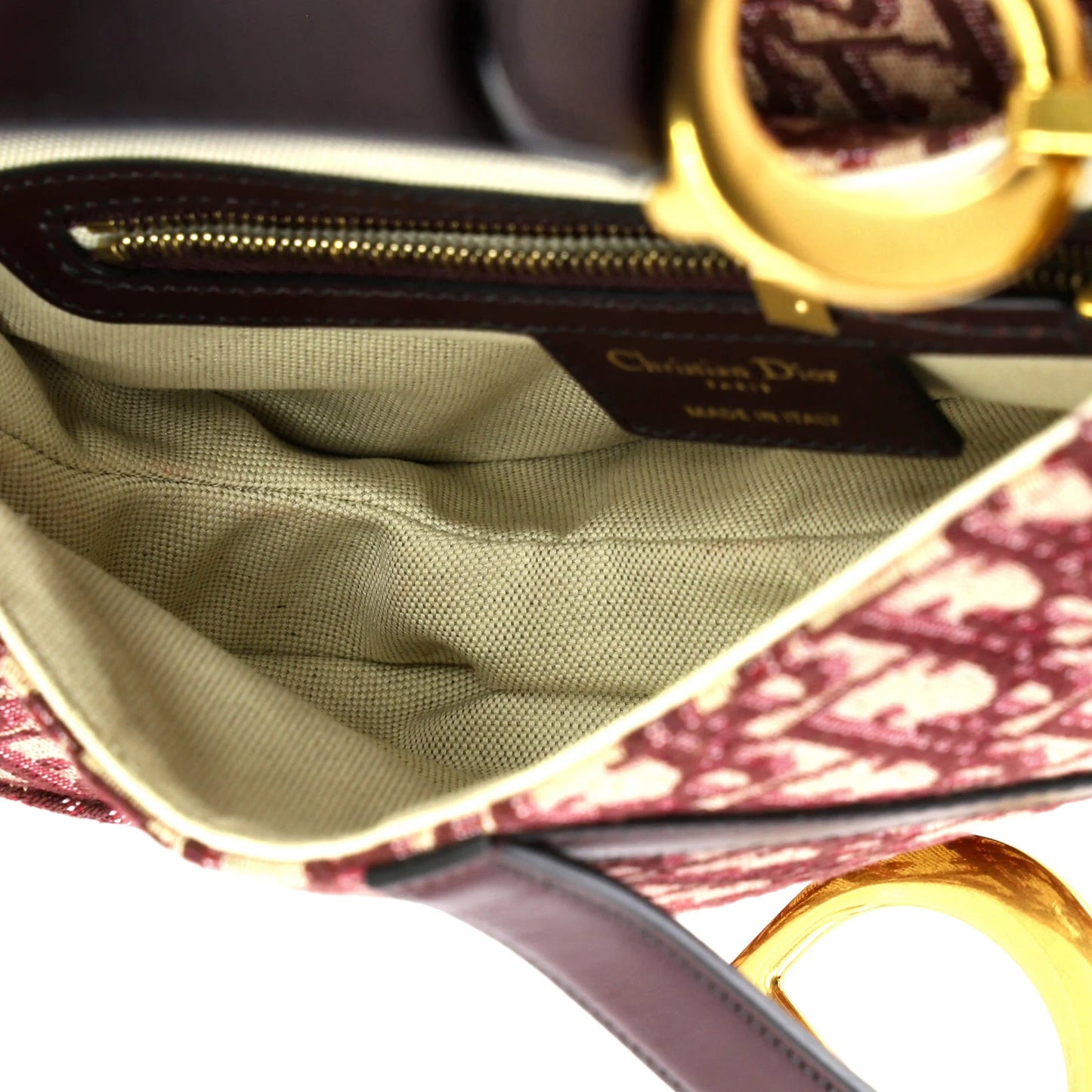 Christian Dior Saddle Handbag Oblique Canvas Medium